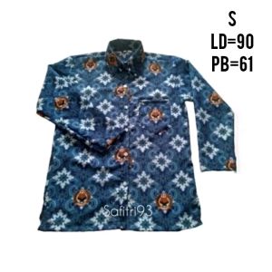 Seragam Batik Sekolah SMP Ikhlas Beramal Lengan Panjang Biru