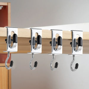 360° Rotatable Steel Table Hooks - Detachable Non-Destructive Installation for Office Desks School Dormitories