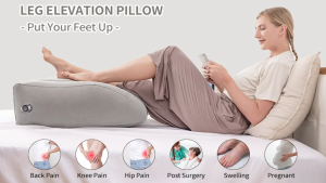 หมอนยกขา หมอนพองลมยกขา ที่ขาหมอนรองขา เบาะรองขาเป่าลม หมอนรองขา บรรเทา อา การปวด เส้นเลือดขอด พกพาเดินทาง