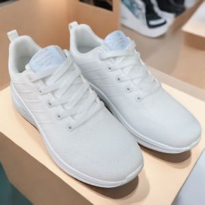 Mens Pure White Running Shoes 2025 New Style Breathable Thin Mesh Sports Sneakers Lightweight Anti-slip Casual Summer