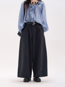 High Waist Loose Wide Leg Balloon Pants Casual Trousers for Women Autumn Season Comfortable Cotton Blend Korean Style