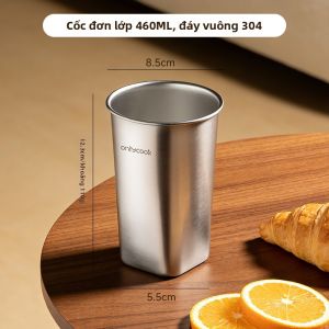 Onlycook | Cốc Không Vỡ Bền Bỉ Inox 304 Chống Khuẩn Dùng Được Với Thực Phẩm