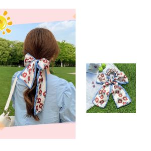 Pita Fesyen Elegan Korea Rambut Ikat Kepala Selendang Sutera Perancis Korean Elegant Fashion Ribbon French Silk Scarf Headband Hair