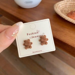 Hoa Tai Gấu Bông Ngọc Trai Dễ Thương Cho Nữ Thiết Kế Độc Đáo Tông Màu Sang Trọng Phụ Kiện Thời Trang Mùa Thu Đông