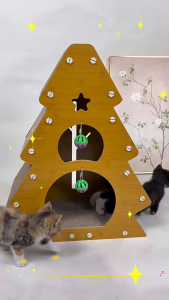 Triangle Cat Scratch Board Cat Nest Integrated Cat Scratch Board Vertical Cat Toy