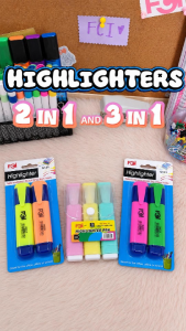 FCI Highlighter Pen 2in1 & 3in1 Set Comfortable and lightweight design for easy handling Practical convenient and budget-friendly for school office home and professional use