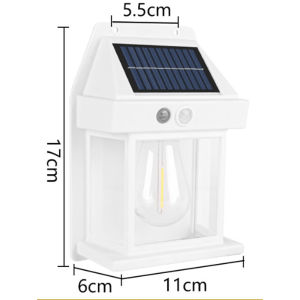 Đèn Đường LED Năng Lượng Mặt Trời Ngoài Trời Mạnh Mẽ Không Thấm Nước Sân Vườn Con Đường Tường Đèn Năng Lượng Mặt Trời Trang Trí Đèn Chiếu Sáng Bên Ngoài
