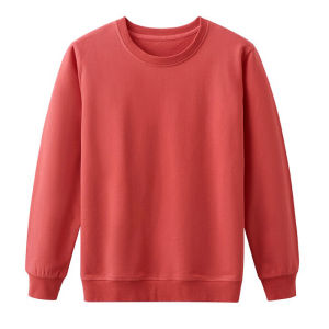 Casual Cotton Sweatshirt Spring Autumn Loose Fit Solid Color round Neck Long Sleeve Sporty Streetwear Fashionable Womens Top