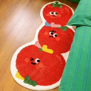 VIKAMA Cute Blueberry Shaped Runner Rug Cartoon Fruit Pattern Non Slip Fluffy Long Mat Bedroom Kids Room Home Decor