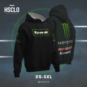 Hoodie Sweater Jumper HSCLO Kawasaki Monster Energi Pro Circuit Black