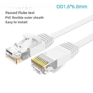 Flat Cat6 Cable 5M Home Use Invisible Gigantic Bandwidth Ten Thousand Megabits Double Twisted Pair Network Cable Linkwylan