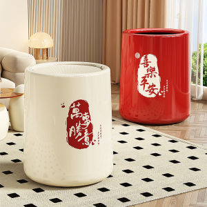 Large Size High Capacity round Shape Household Trash Can for Living Room Bathroom Bedroom Luxury Sanitary Waste Bin