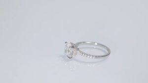 EAMTI 3.5CT 925 Sterling Silver Rings Cushion Cut Cubic Zirconia CZ Engagement Rings Wedding Bands for Women Promise Rings Size 3-12