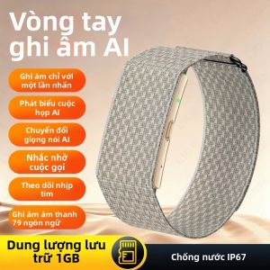 LIGE | Vòng Đeo Tay Thông Minh Không Màn Hình LIGE Hỗ Trợ AI Theo Dõi Sức Khỏe Chống Nước Theo Dõi Hoạt Động Có Chức Năng Ghi Nhớ Bằng Bản Đồ Tư Duy Ghi Âm Một Chạm Dành Cho Người Lớn