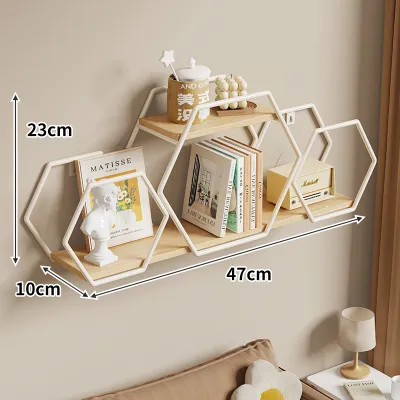 Wall-mounted No Drilling Bookshelf Decorative Shelf