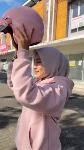 HELM BOGO RETRO SOLID LISK COKLAT PINK KACA FLAT SMOKE CLEAR PREMIUM SNI