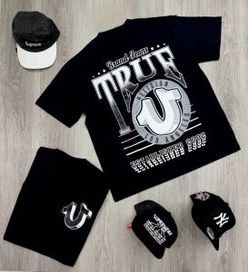 Mens trendy brand high-quality new letter print comfortable and breathable round neck T-shirt summer outdoor street soft top