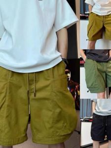 Three-Dimensional Large Pocket Loose Cargo Shorts Mens Summer Casual Tighten Rope Sports Function Japanese Style Fifth Pants