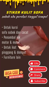 Stiker Kulit Sintetis Tambal Sofa Jok Motor Mobil Sticker Serbaguna Tahan Air Bahan Tebal Elastis