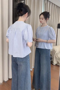 SHIMO | Summer Lightweight Loose Striped Blouse for Petite Women