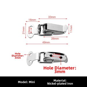 Stainless Steel Snap Lock Duckbill Clip