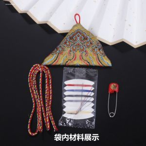 Transparent Triangular Baby Amulet Bag Empty Lucky Charm Pouch Safety Pin Holder Fashionable Jewelry Storage Case by Pure Rose