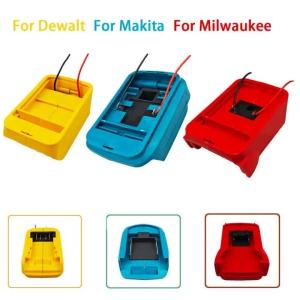 For DeWalt/Makita/Milwaukee 18-21V Li-ion Battery DIY Adapter Battery Connector Charging Head Housing  Holder Base Tool