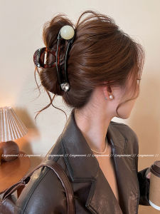 Large Size Pearl Hair Clip Womens New 2025 Shark Clamp Hair Accessories Korean Style Romantic Ouni Brand Hair Grips