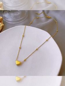 Kalung Titanium Wanita Anti Karat Selamanya / Kalung Titanium Plus Liontin Love Rantai Emas Aksesoris Perhiasan