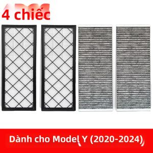 Bộ Lọc Cabin Điều Hòa Không Khí Ô Tô Bằng Than Hoạt Tính PINMOAP Dành Cho Tesla Model Y 2020-2024 Làm Sạch Bụi Cải Thiện Chất Lượng Không Khí Trong Xe.