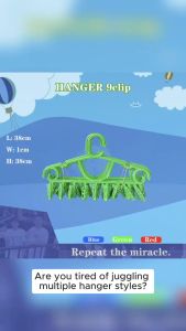 SJM MALL 6PCS/12PCS LAUNDRY HANGER WITH CLIP / CLOTH HANGER / BABY PLASTIC HANGER W/ NONSLIP HOOKS LCK