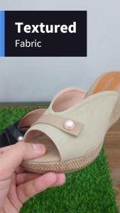 GF Shoe Pearl Wedge Sandals G 1288-86