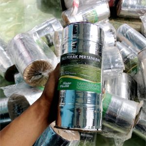 Paket Hemat 5 Rol Tali Perak Pertanian 800meter - Alat Pengusir Burung Di Sawah Kebun Kolam Ikan