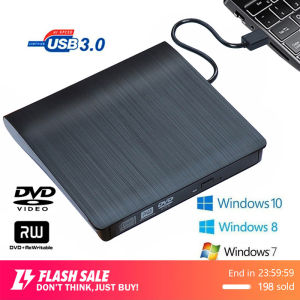 External DVD Drive CD Rom Reader Writer Burner Player installer USB3.0/Type-C Optical Drives For PC Laptop Desktop Windows Mac(Plug and play)