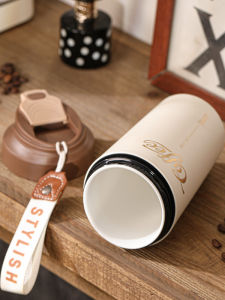 BIZE | High Capacity Aesthetic Ceramic Insulated Cup With Rope