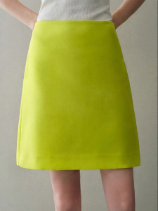 High Waisted A-Line Mini Skirt
