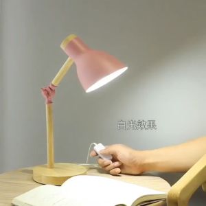 Lampu Baca Meja Belajar Kayu Nordic LED 5W Warm White Design Wooden Art
