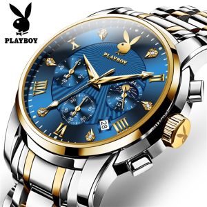 PLAYBOY official นาฬิกา กีฬา ผู้ชาย กันน้ำ 2024 แท้ มัลติฟังก์ชั่น เรืองแสง ควอทซ์ นาฬิกาข้อมือผู้ชาย สายนาฬิกาสแตนเลส นาฬิกาPlayboy Playboy Purse Playboy Lingerie Playboy Bunny Jewelry - Lazada