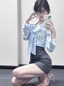 plus Size Sweet Butterfly Knot Design Long Sleeve High Waist Short Skirt Two Piece Set for Women Beautiful Fashionable Spring Outfit