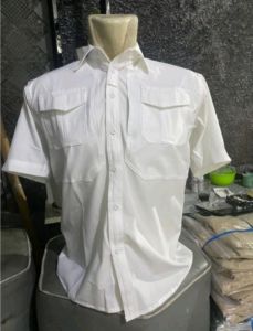 kemeja pendek Paspampres bahan caton Korea stirt