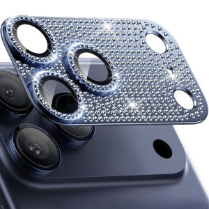 Glitter Diamond Protection Camera For iPhone 17 16 15 14 13 Pro Max Air Plus Glass Lens Protector Full Cover Scratch Resistant