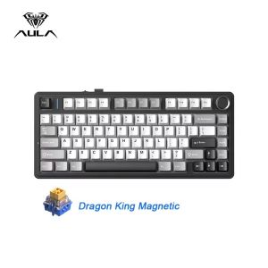 AULA | AULA F75 HE Hall Magnetic Switch Keyboard 4000mAh Battery Hot Swap Gasket Tri-mode Wireless RGB PBT Esports Mechanical Keyboard