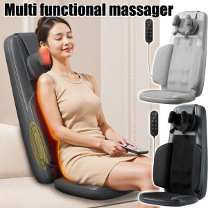 TOPQSC 2-In-1 Neck & Back Massager - Automatic Heating & Kneading Pad For Home Use Relieves Muscle Tension And Improves Circulation