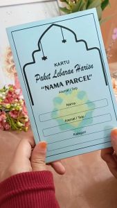 Kartu Paket Lebaran Harian isi 10 Pcs Custom Nama PArsel / jumlah hari Paket Lebaran Murah