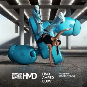 【2025 New】HMD Amped Buds Worlds 1st Reverse Wireless/Wired Dual-Mode Charging – 95H Playback Qualcomm aptX IP54 EarbudsANCBluetooth 5.4 1 year warranty 100% Official Authentic