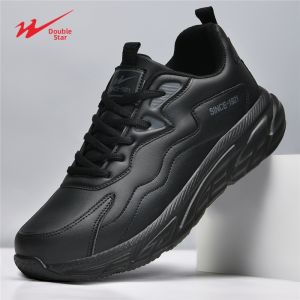 DOUBLE STAR | Waterproof Leather Soft Sole Mens Leisure Sports Shoes