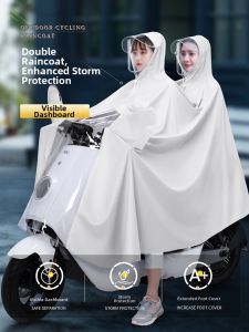 MMZECE | Rainstorm Protection Outdoor Electric Bike Raincoat for Single or Dual Riders