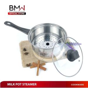 Panci Susu Steamer milk pan Kukus panci mie 20 Cm Stainless Steel