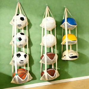 Ball Storage Hanging Bag Wall-mounted Home Door Football Rack Ball Rack Doll Doll Storage Helmet Storage Easy Convenient Access