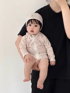 Summer Baby Girl Swimsuit Long Sleeve Sun Protection Onesie Infant Swimwear Triangle Design Comfortable Fit for Little Ones